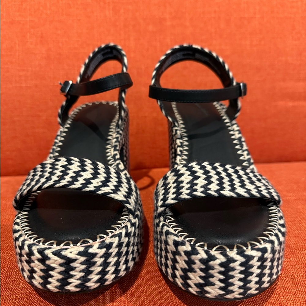 Madeline Woven Platform Sandal Heels